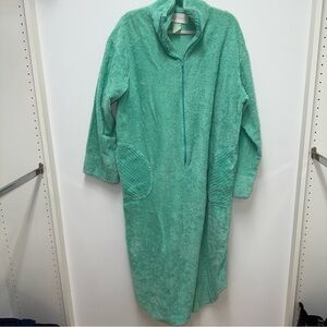 Women's Aqua Terry Cloth Swim Cover-Up